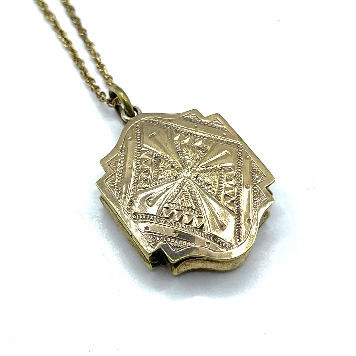 Antique locket pendant necklace