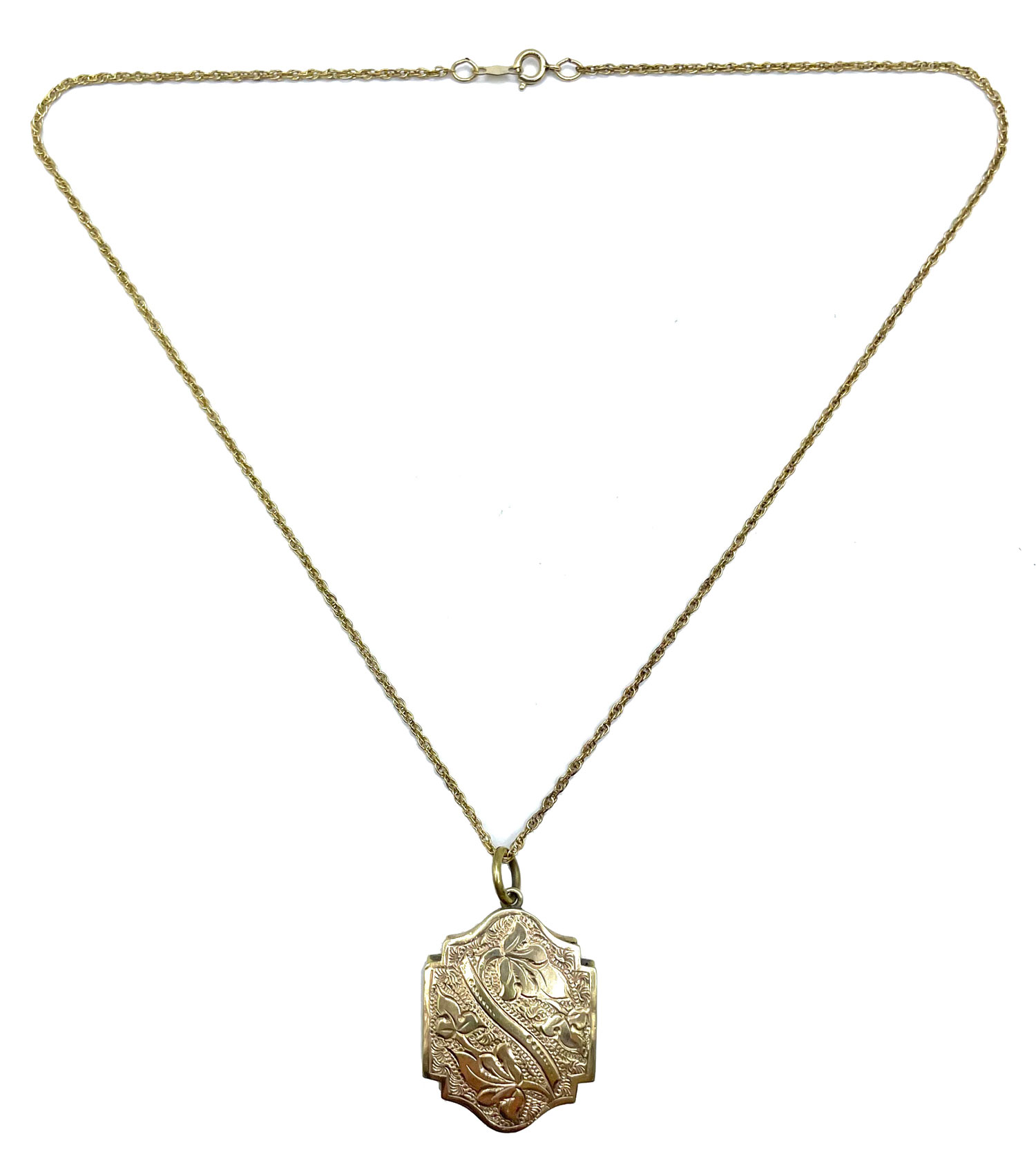 Antique locket pendant necklace