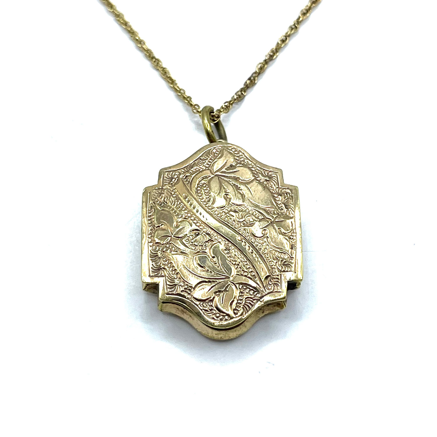 Antique locket pendant necklace