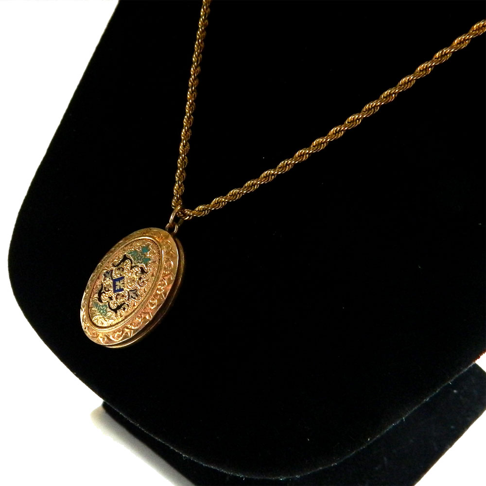 Antique locket necklace