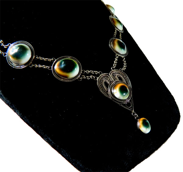 antique operculum necklace