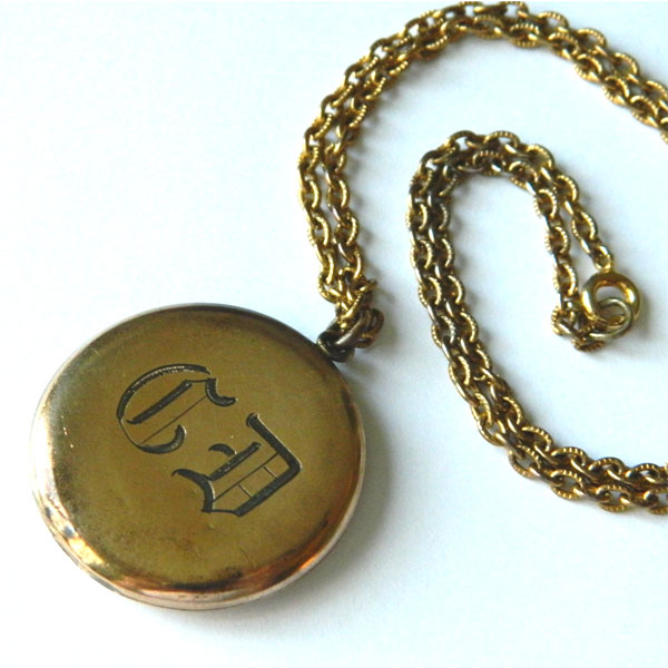 Antique locket necklace