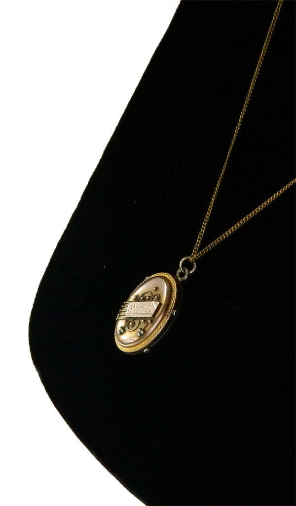 Antique locket necklace