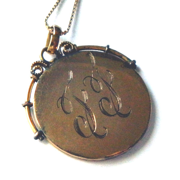 Antique locket necklace