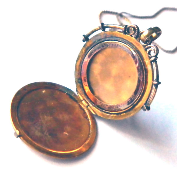 Antique locket necklace