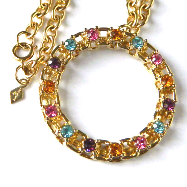 Sarah Coventry rhinestone pendant necklace