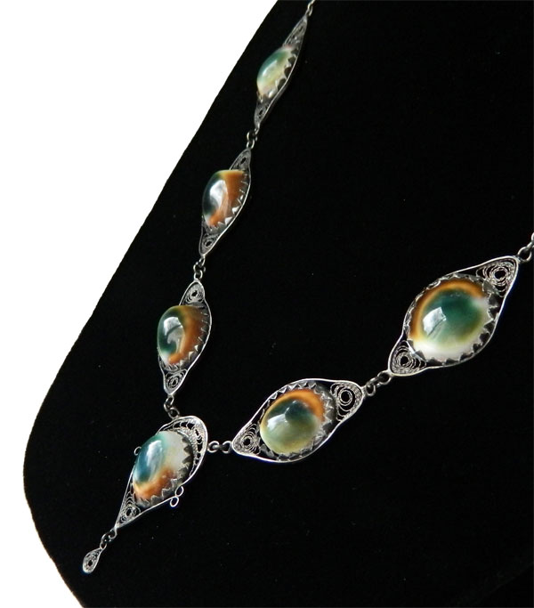 antique operculum necklace