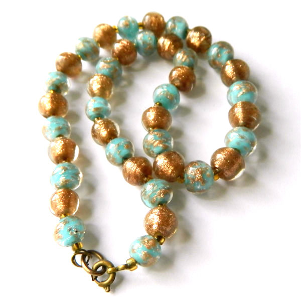 Murano glass bead necklace