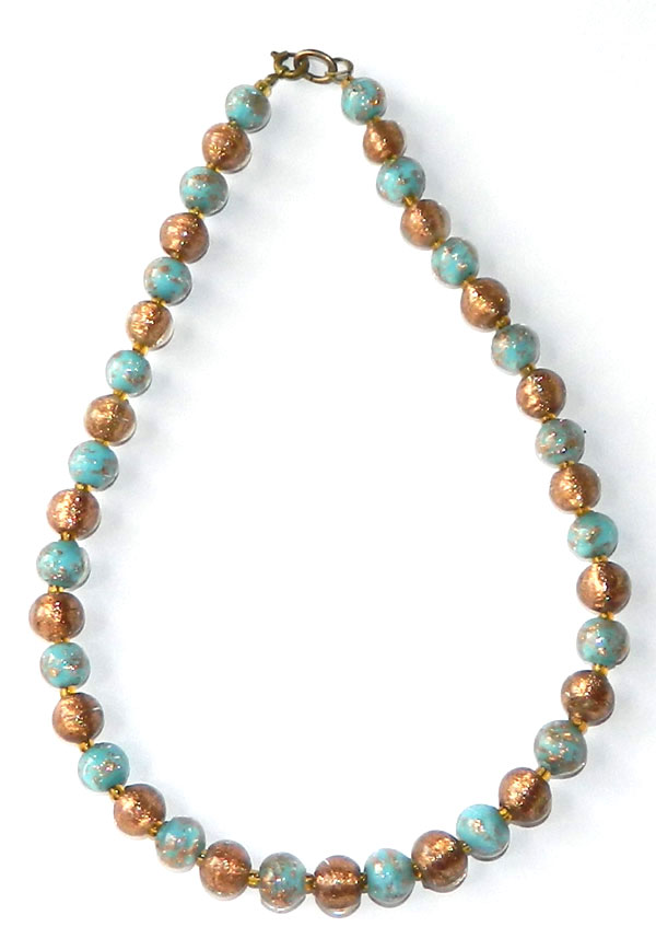 Murano glass bead necklace