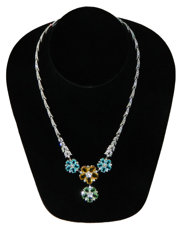 1940's Art Deco Trifari rhinestone necklace