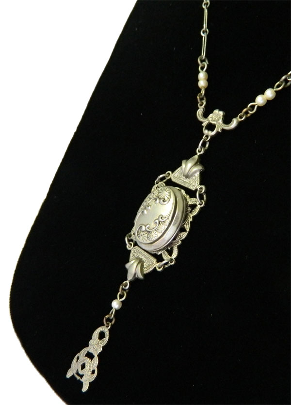 Antique locket necklace