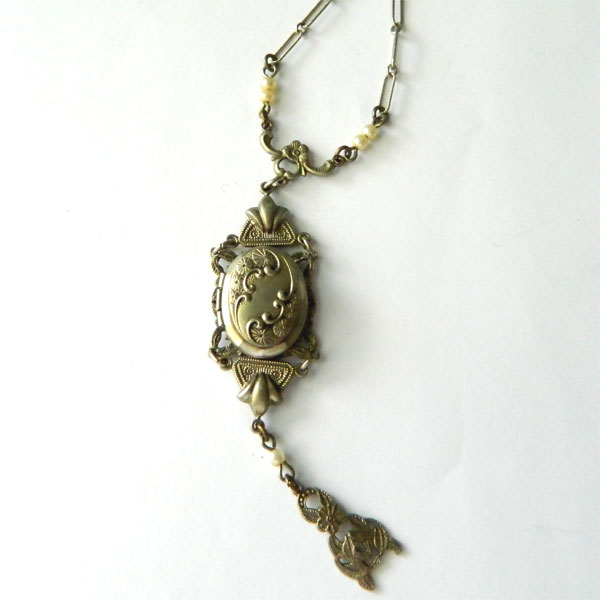 Antique locket necklace