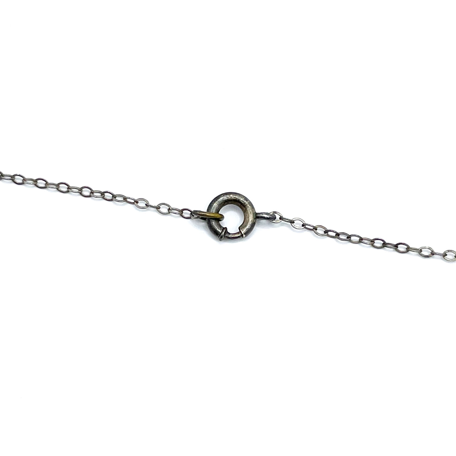 1920s Czechoslovakian spider web pendant necklace