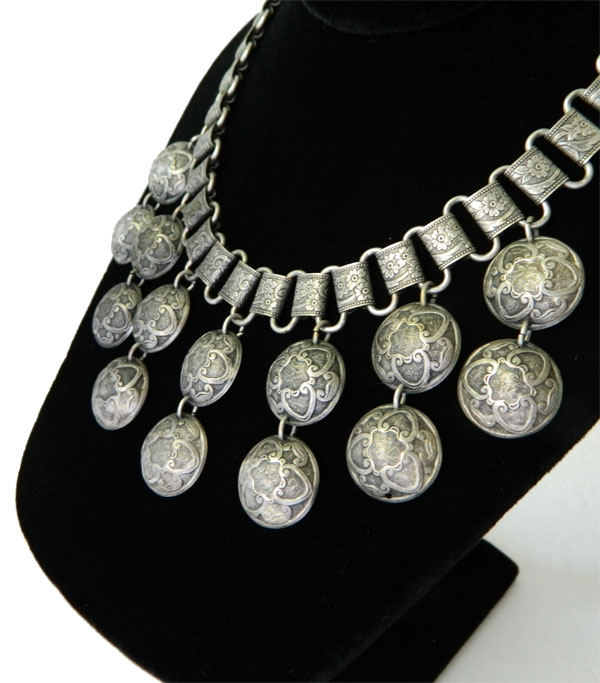 Antique nickel silver necklace