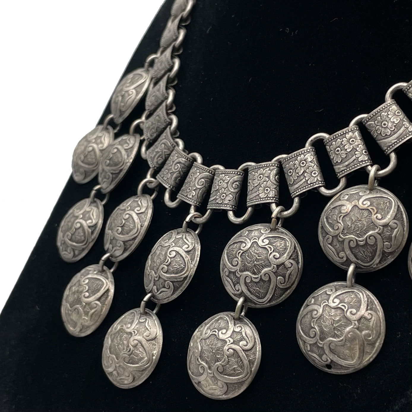 Antique nickel silver necklace