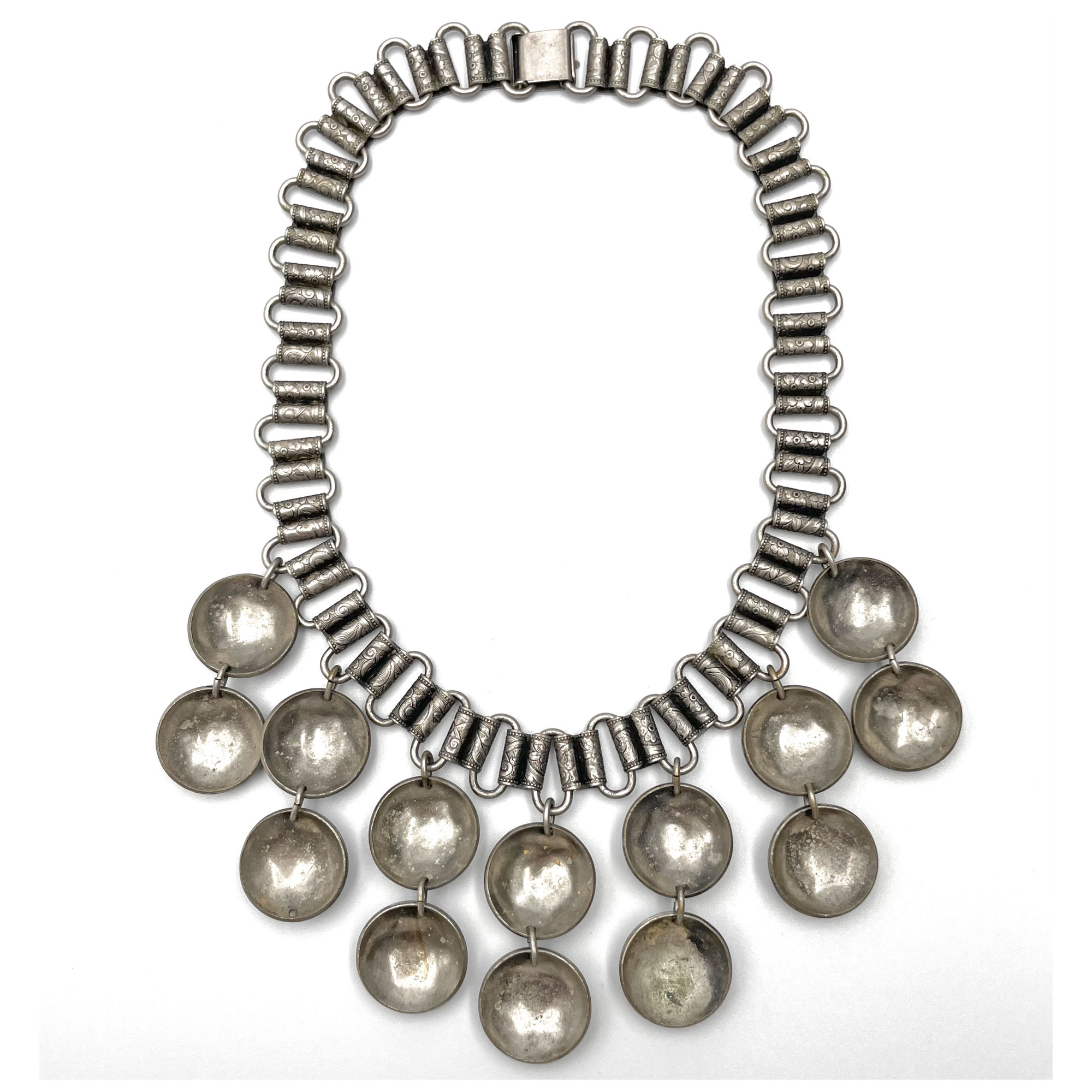 Antique nickel silver necklace