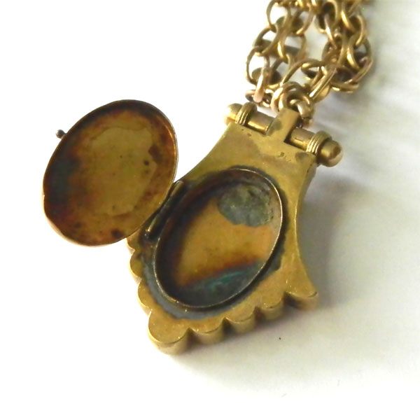 Antique locket necklace