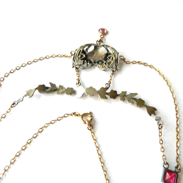 Antique Art Nouveau festoon necklace