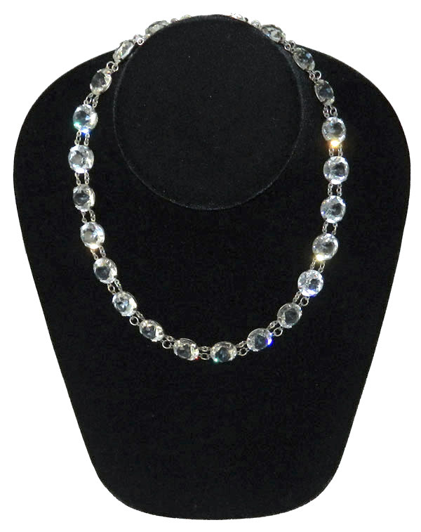 1920's open backed crystal necklace