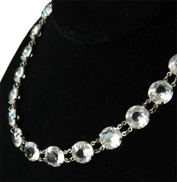 1920's open backed crystal necklace