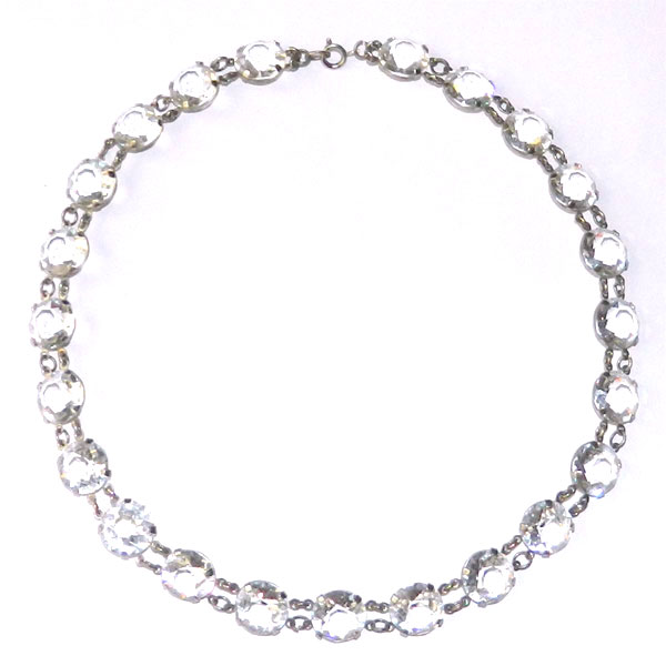 Czechoslovakian open backed crystal necklace