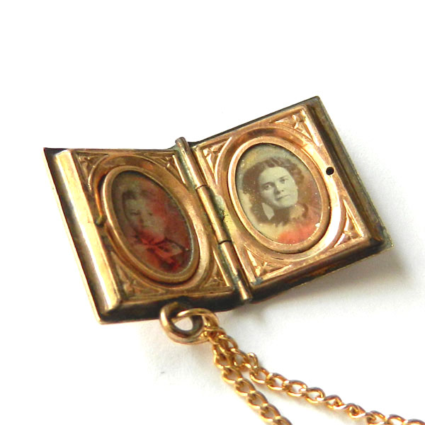 Antique book locket