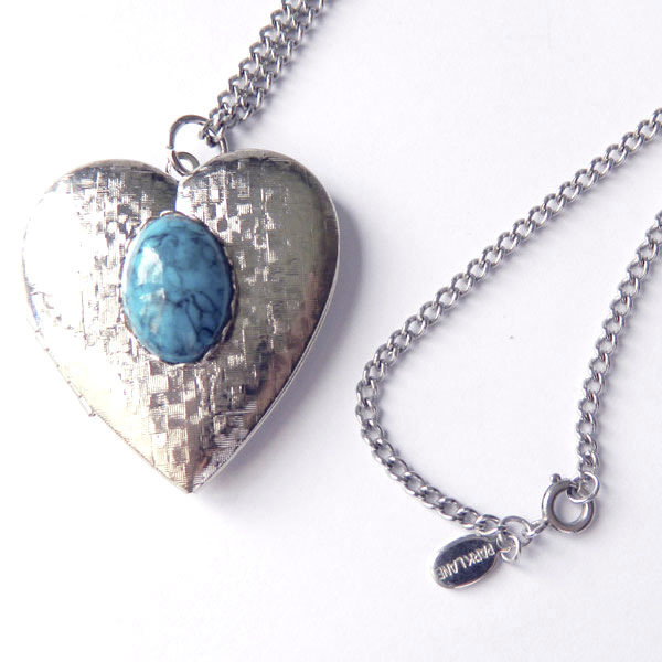 Vintage heart locket necklace by Park Lane