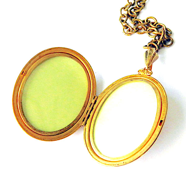 Cameo locket necklace