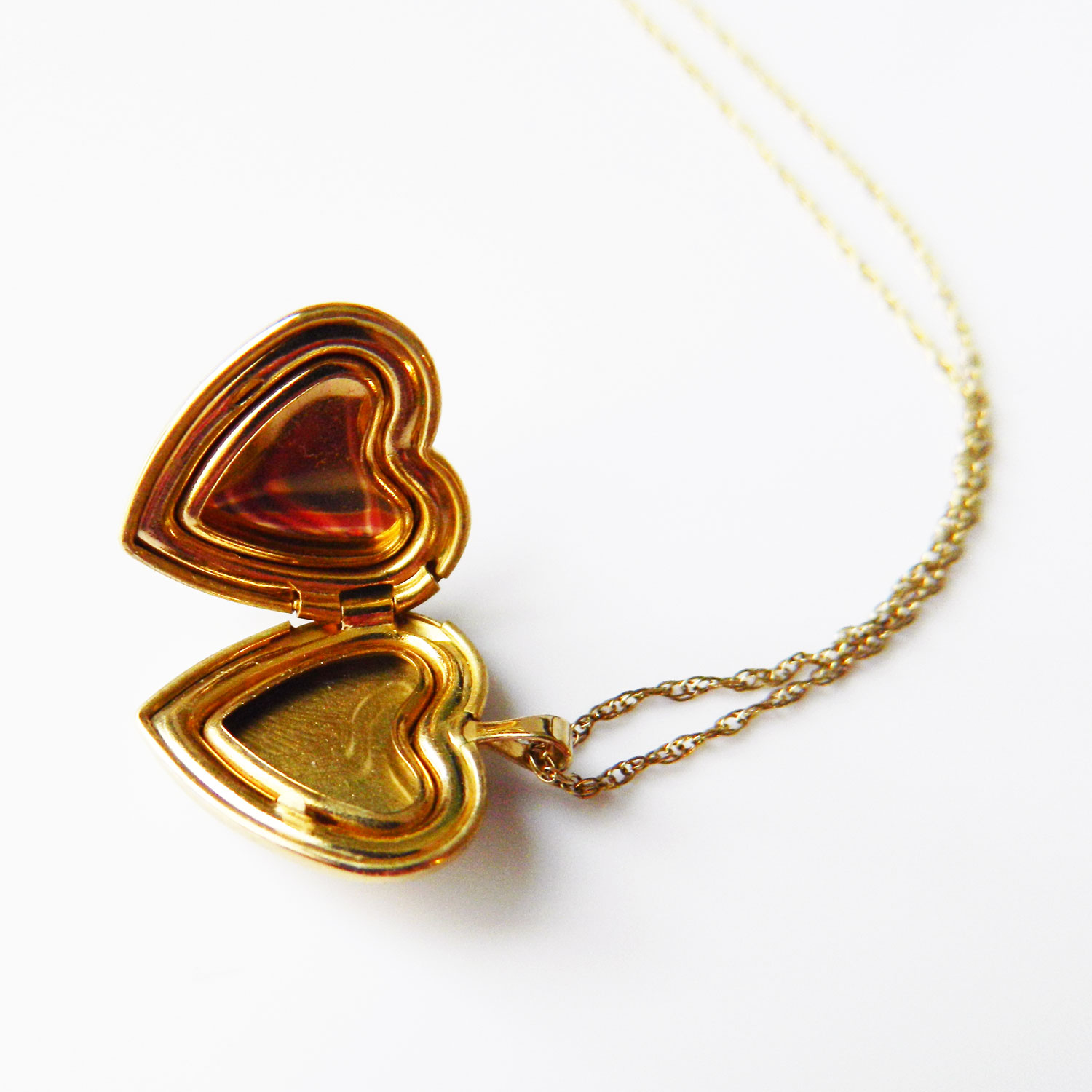 Vintage heart locket necklace by Park Lane