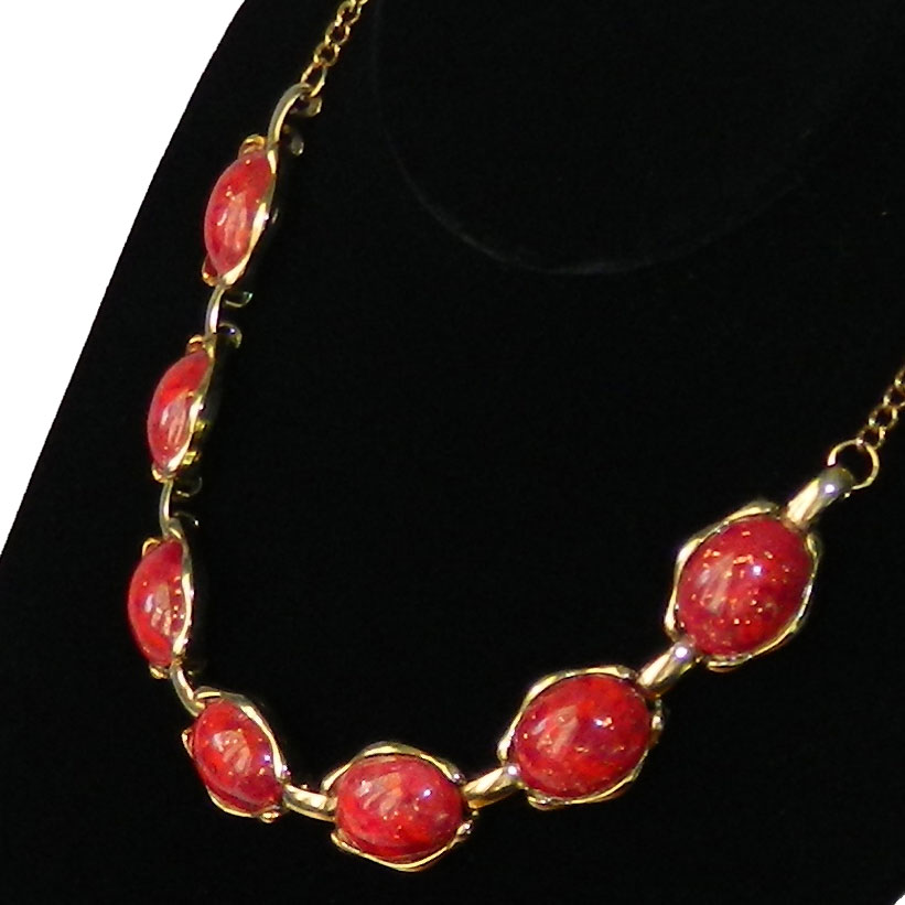 1950s confetti lucite necklace