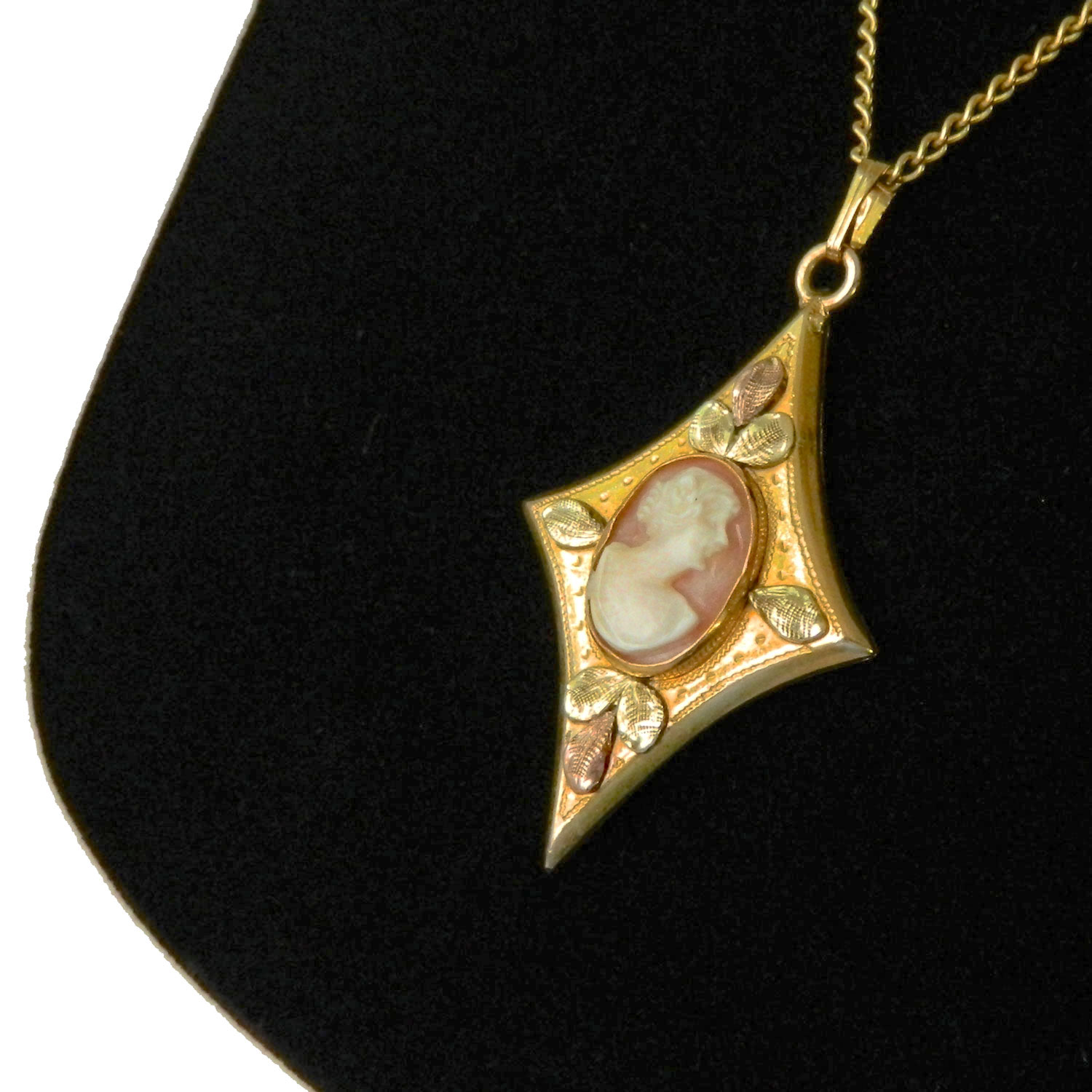 Cameo locket necklace