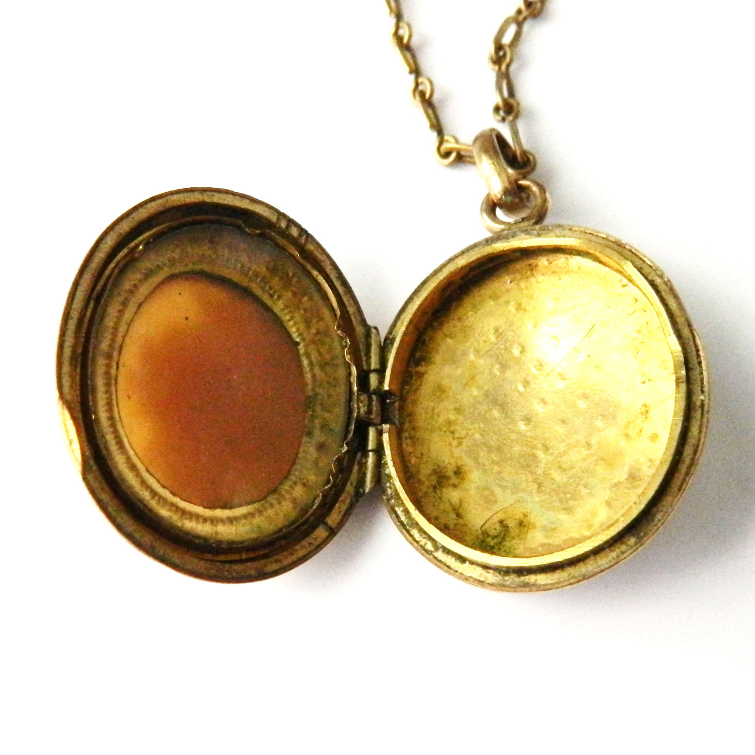 Cameo locket necklace