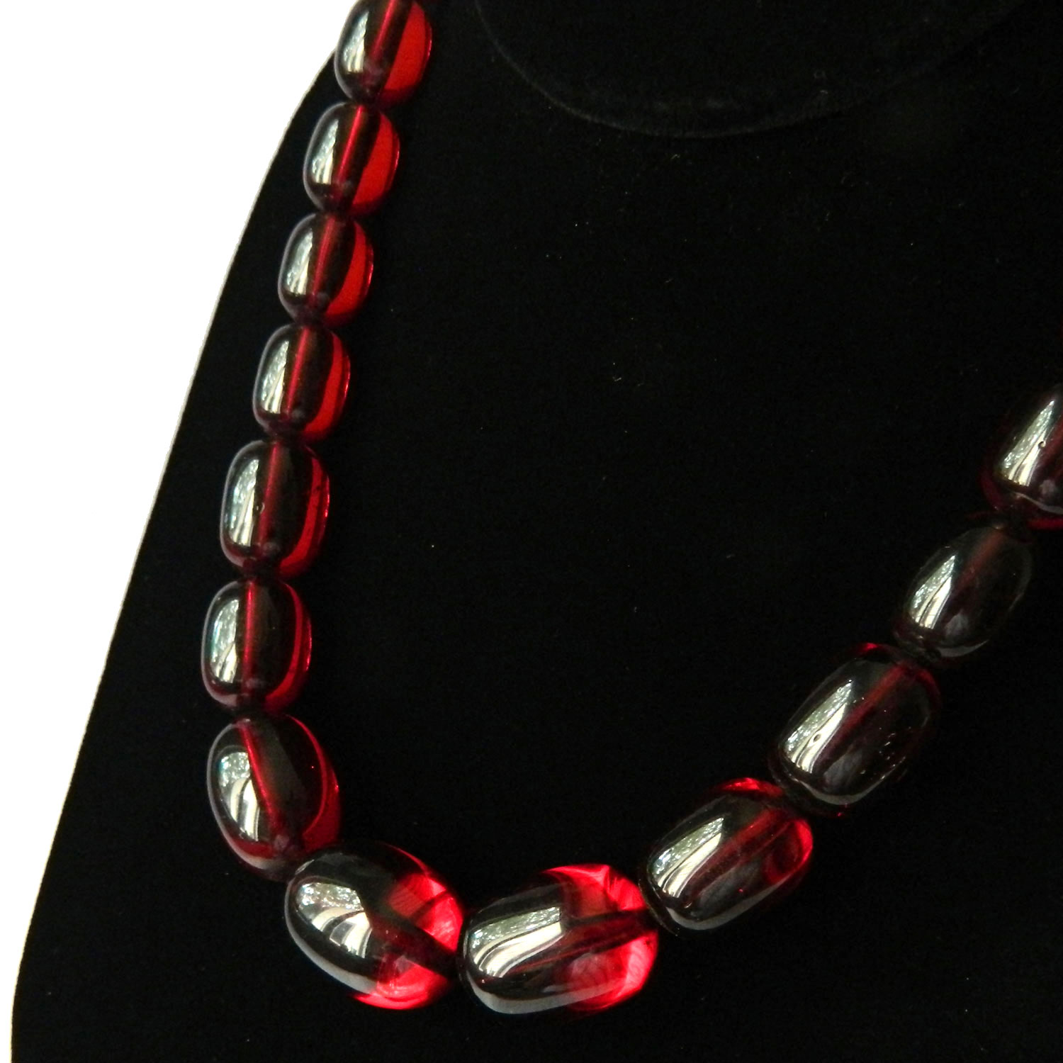 Cherry amber bead necklace