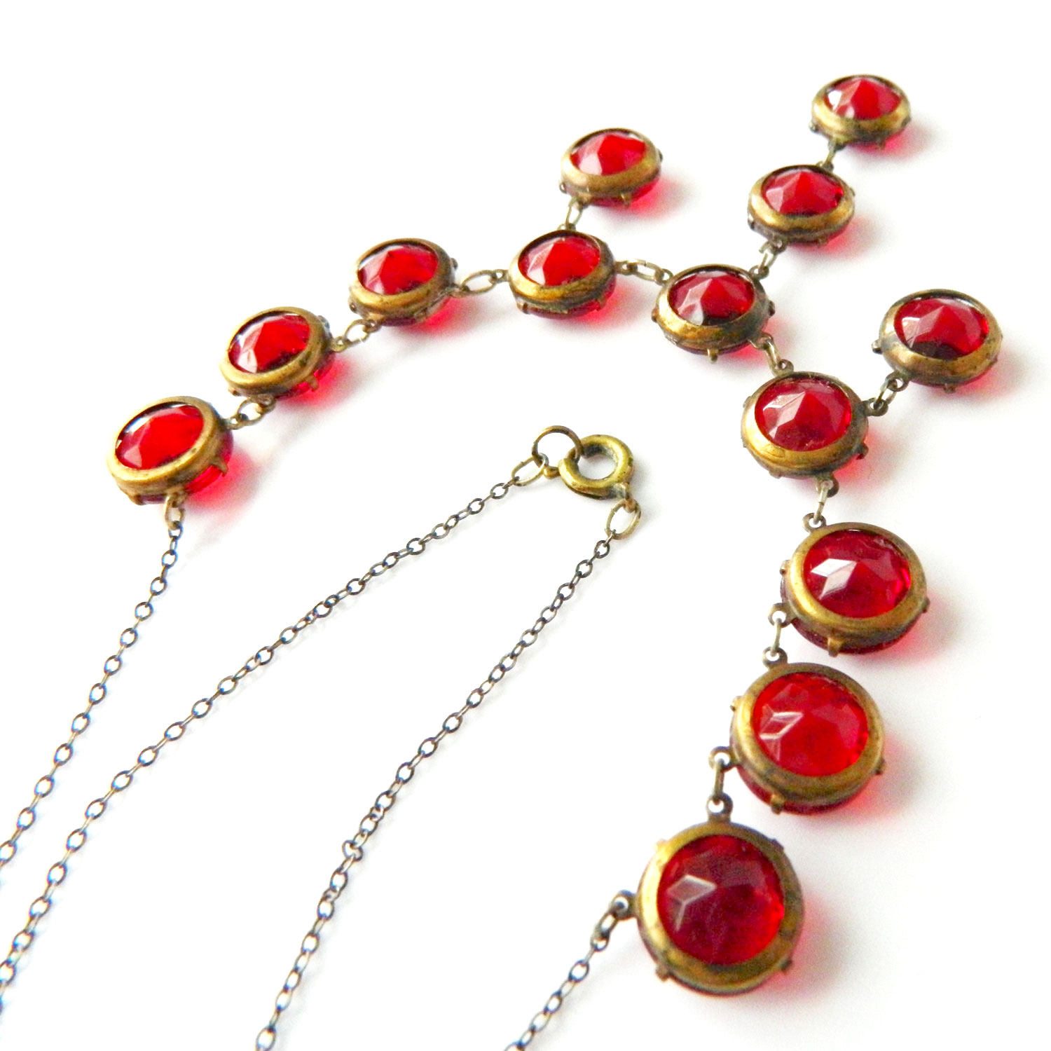 Red rhinestone necklace