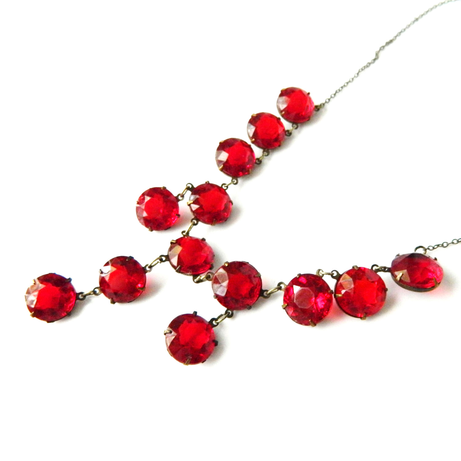 Red rhinestone necklace