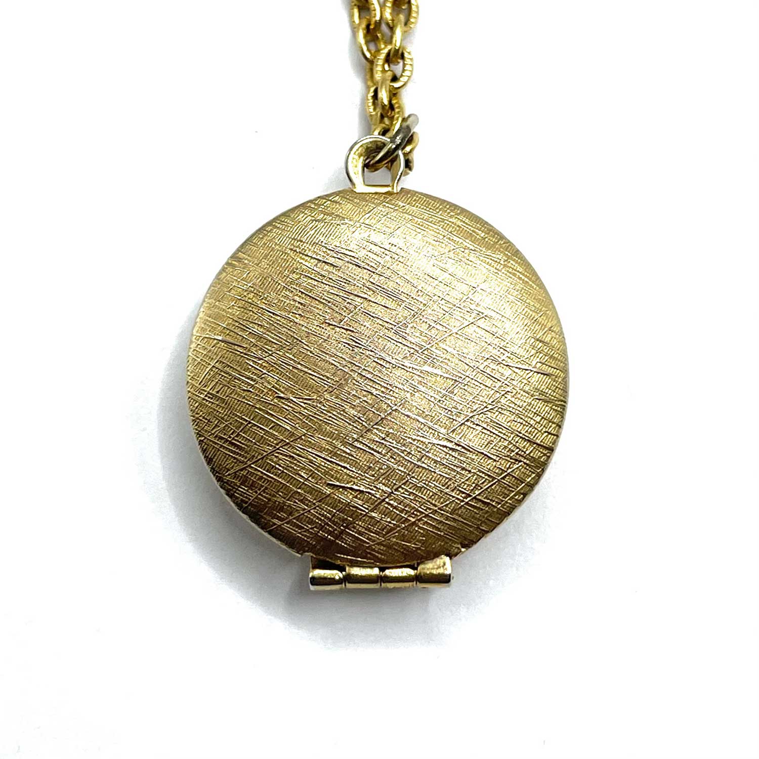 Vintage enameled locket necklace