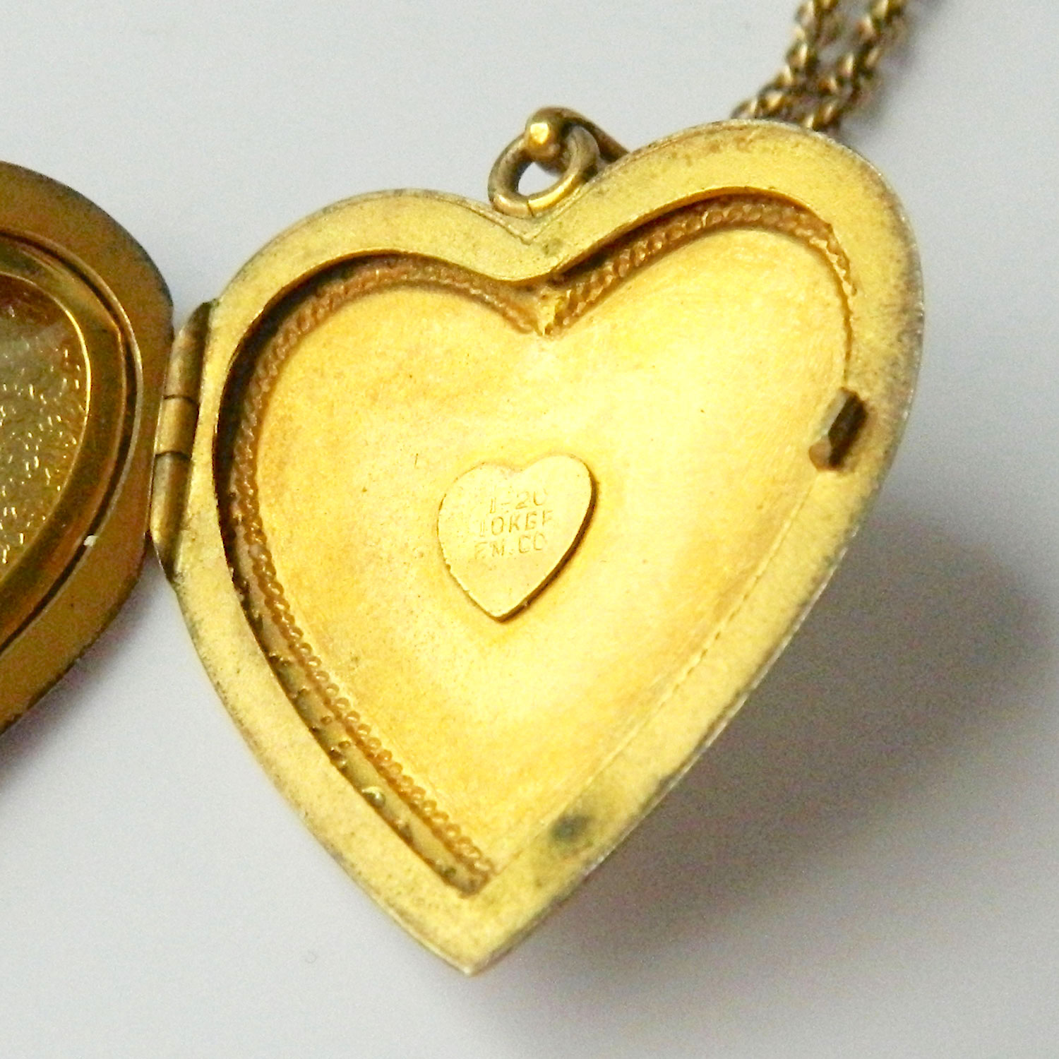 Antique heart locket necklace