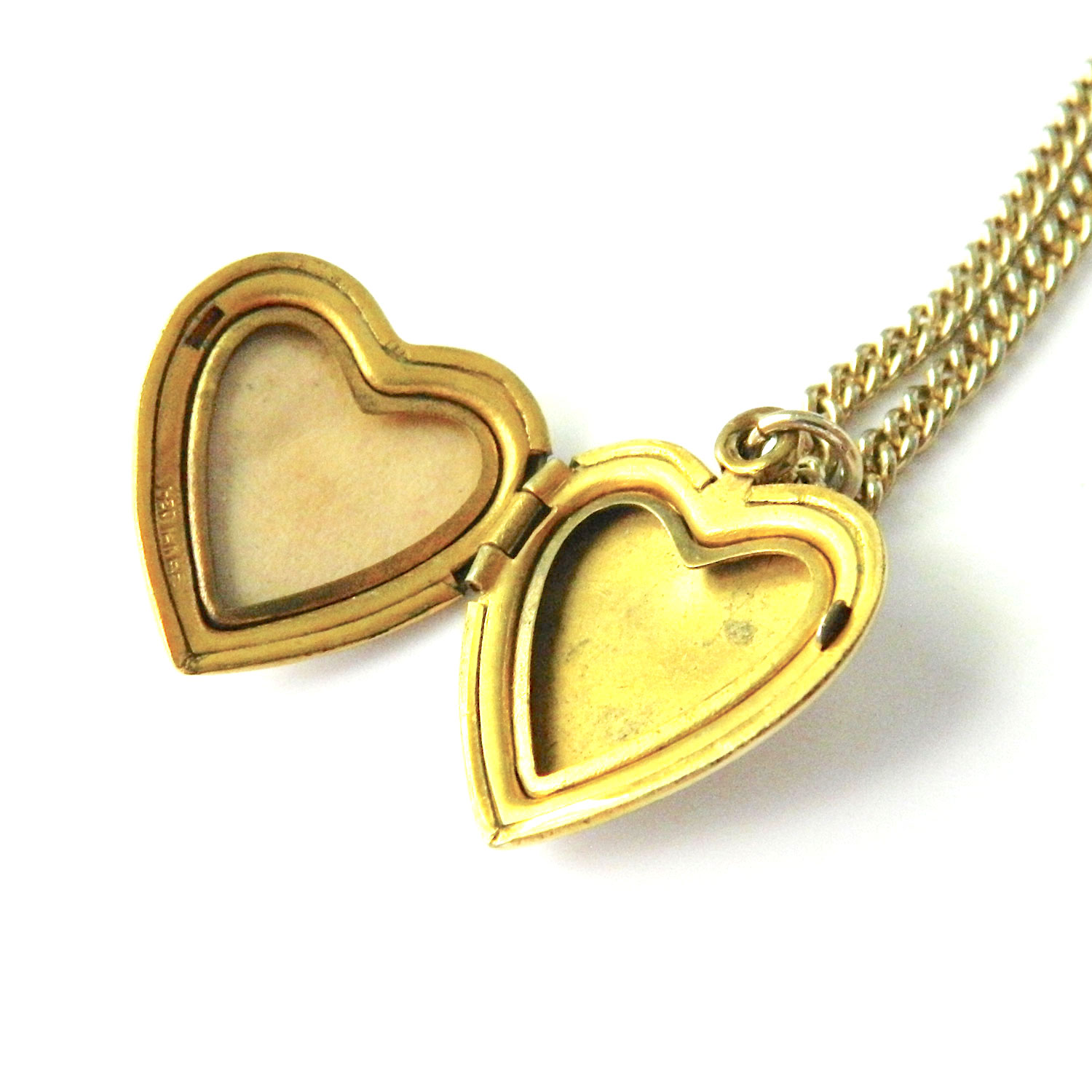 Antique heart locket necklace