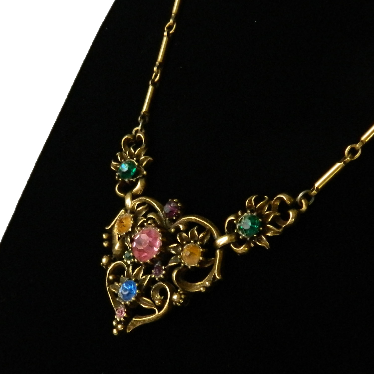 1950s Coro rhinestone necklace