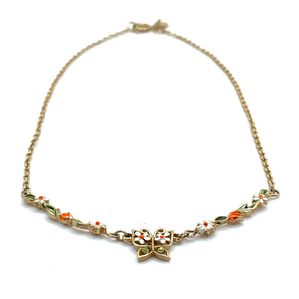 1970s butterfly necklace