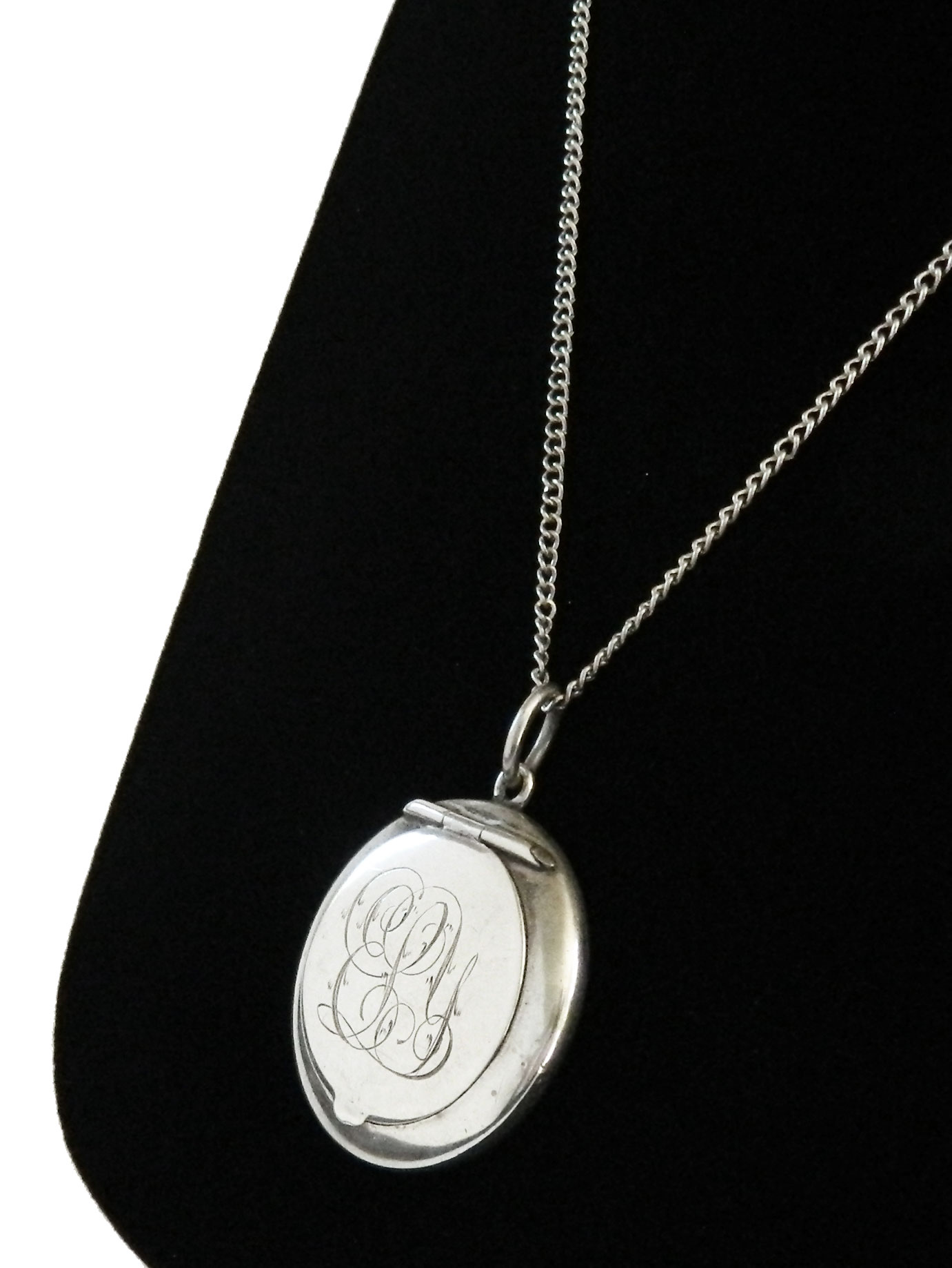 Sterling silver locket necklace