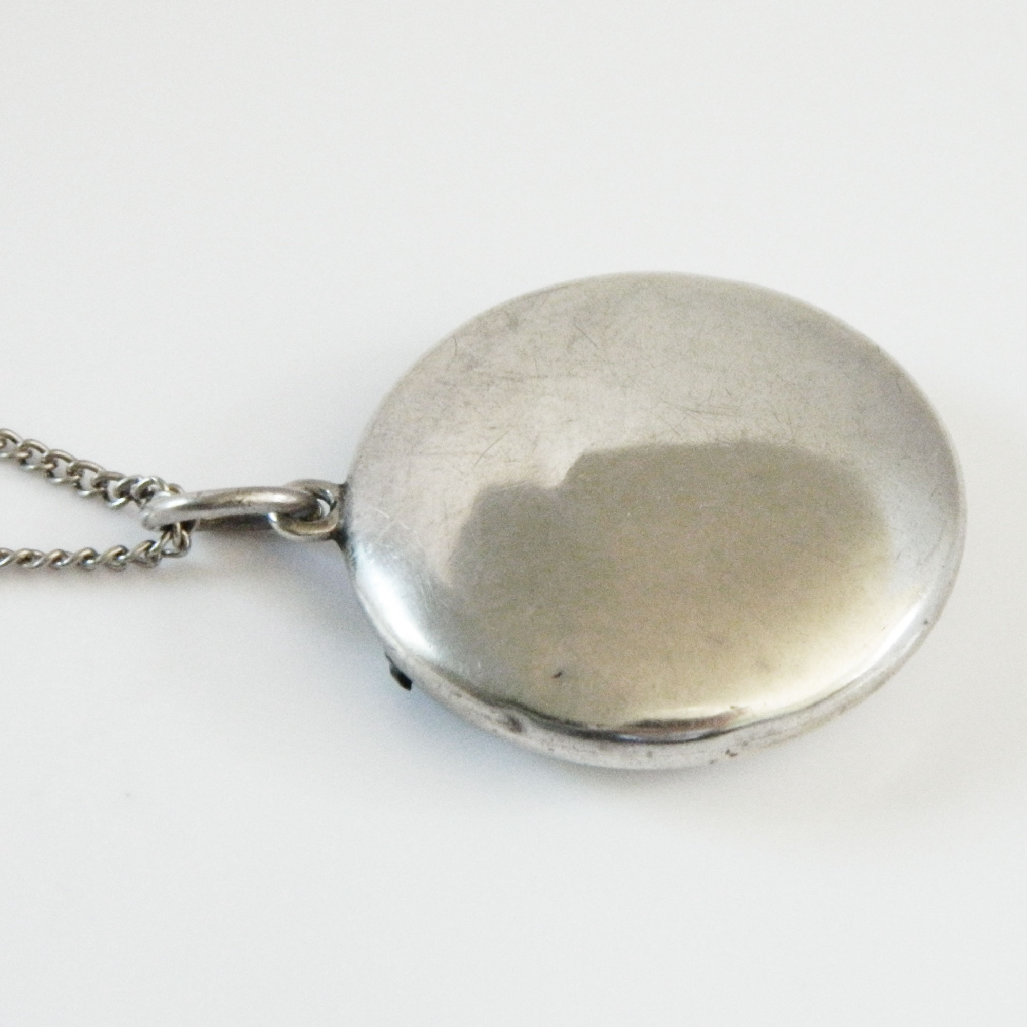 Sterling silver patch box locket