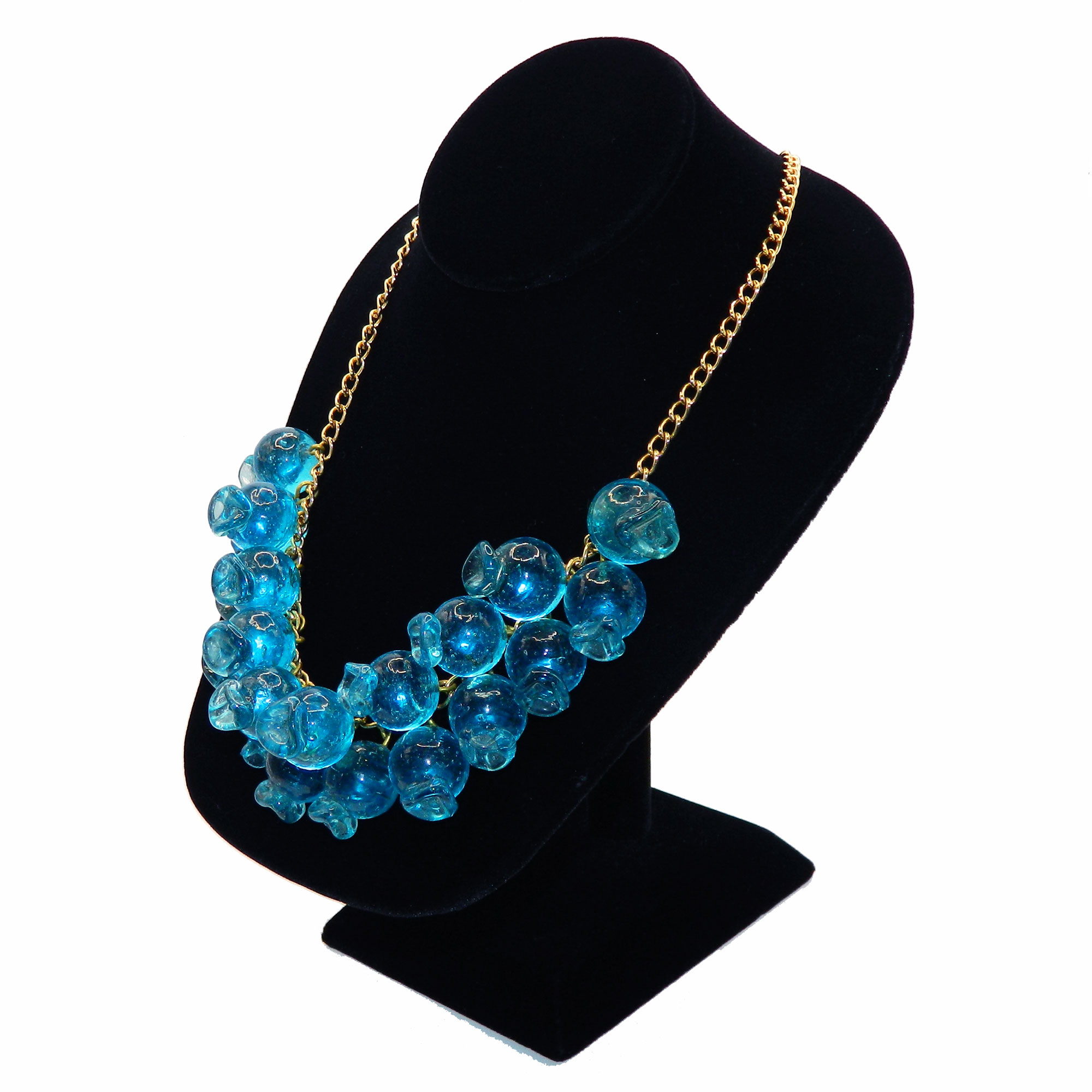 Aqua Glass Bauble Necklace