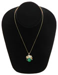 Jade and pearl pendant necklace