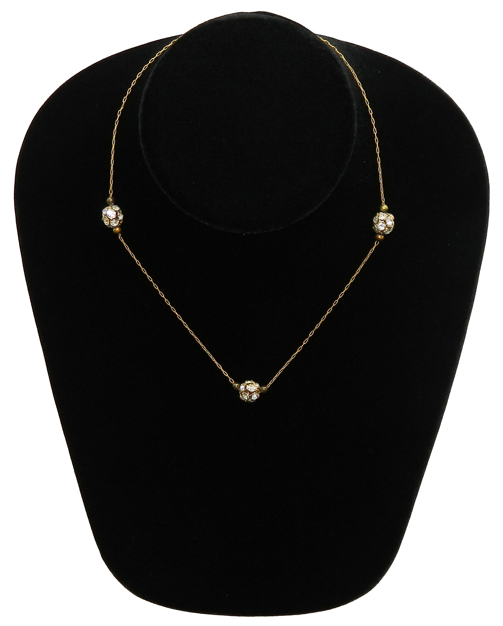 Rhinestone chain necklace