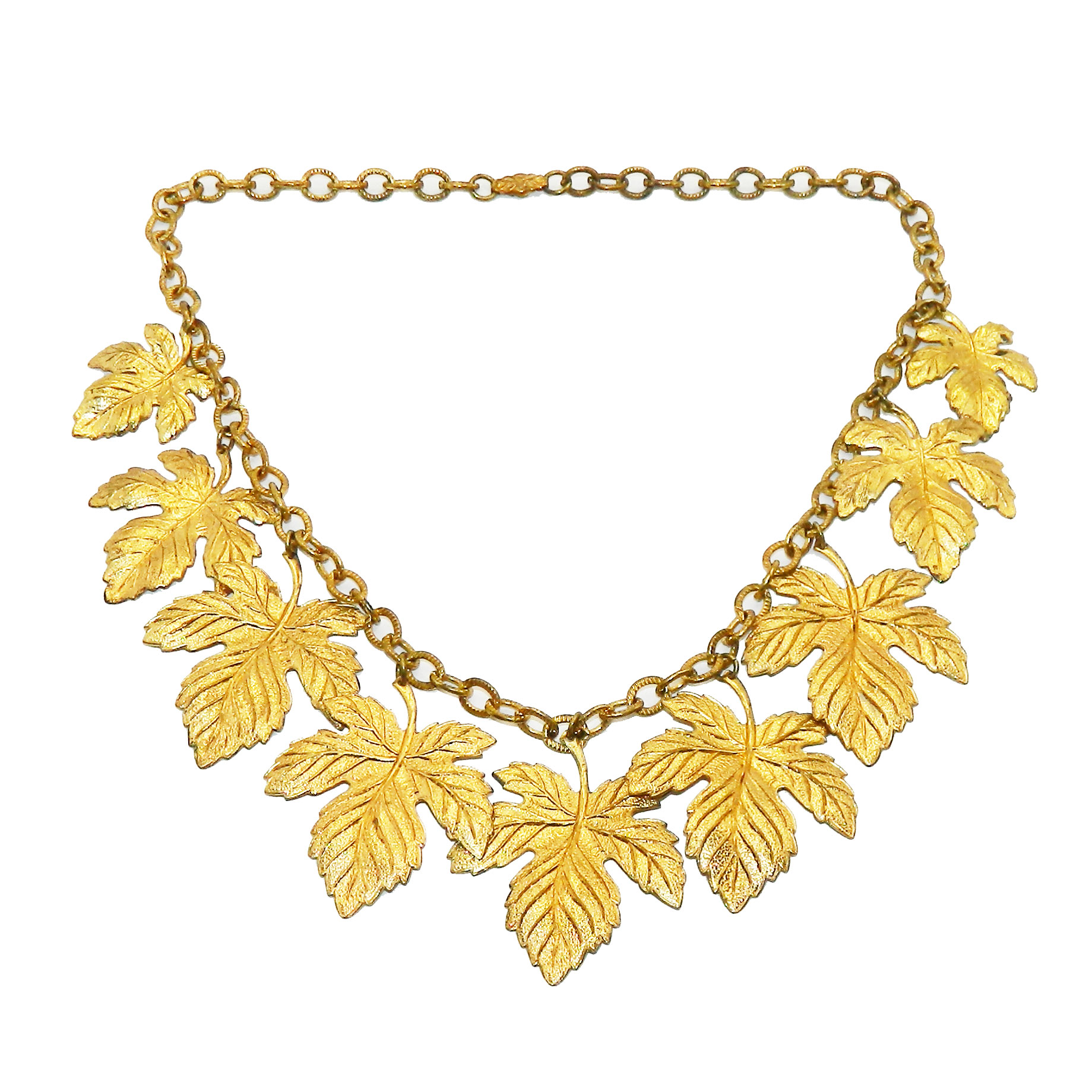 1930s leaf necklace