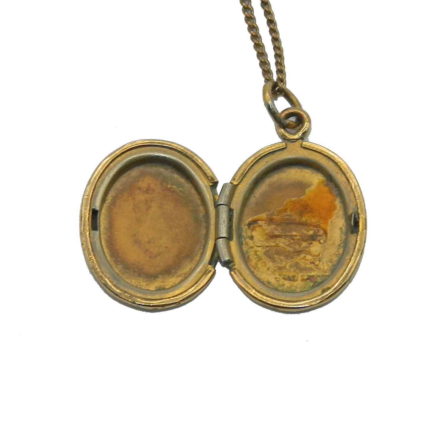 Antique locket pendant necklace