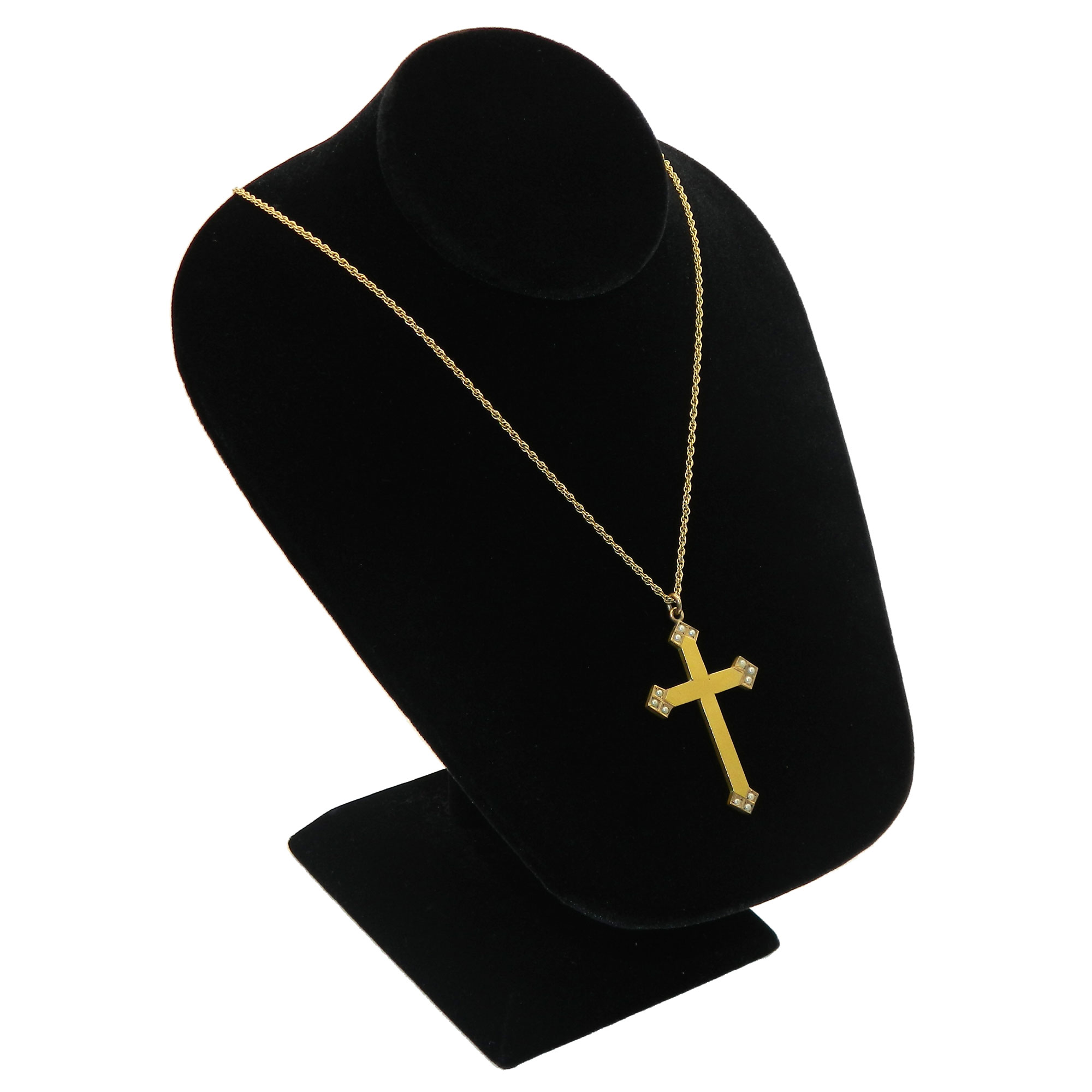 Antique cross pendant necklace