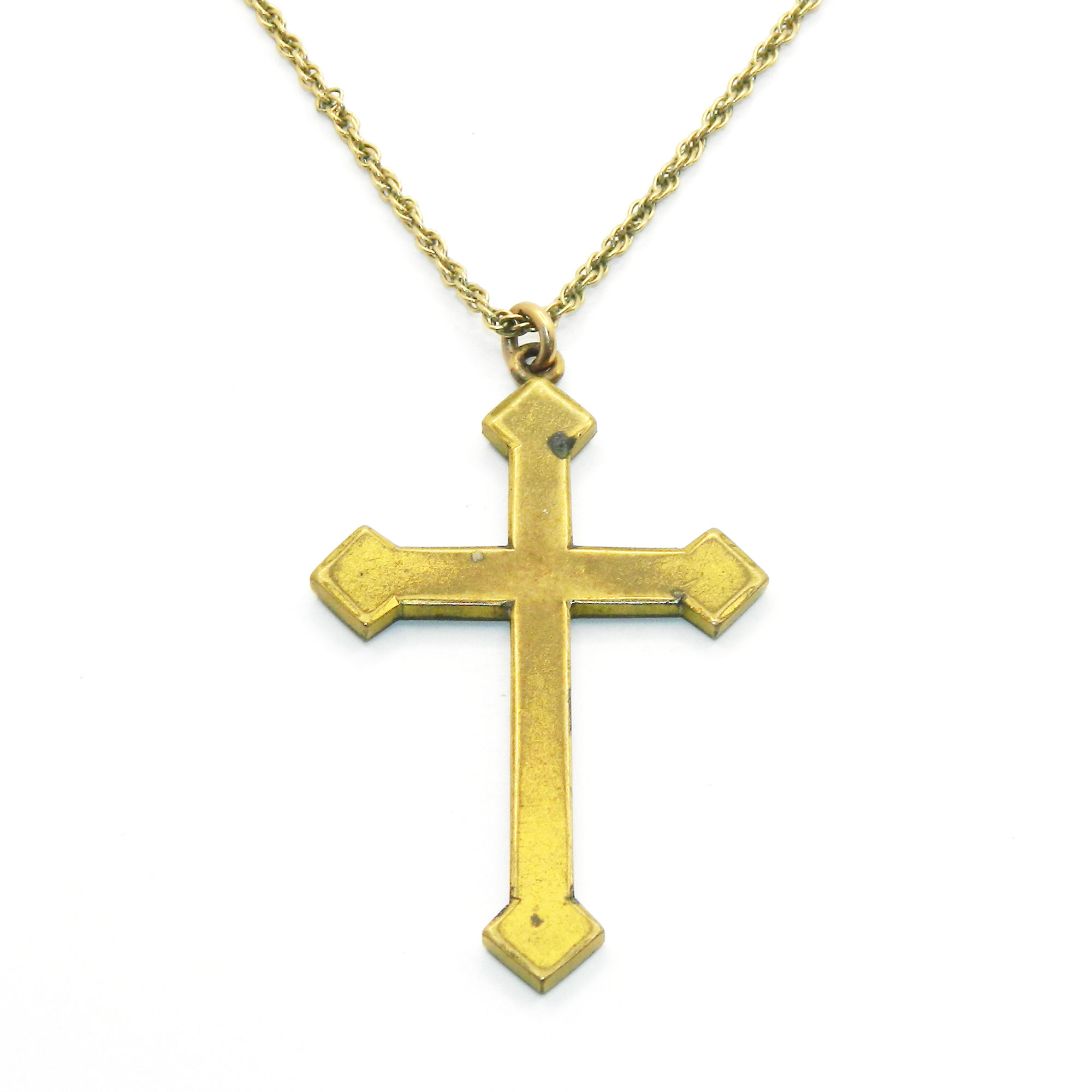 Antique cross pendant necklace