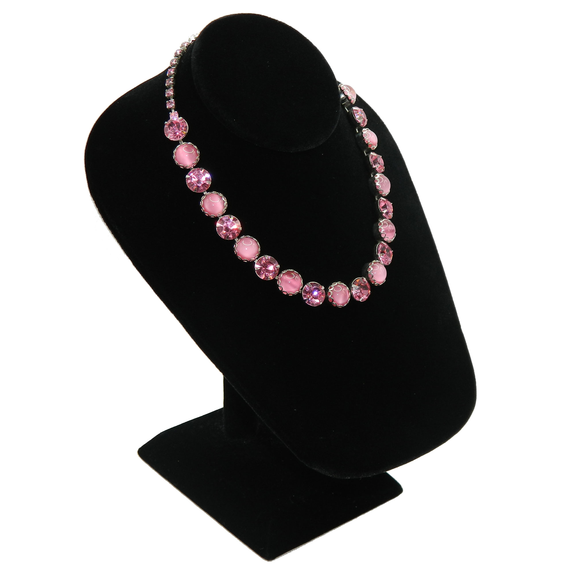 1950s pink rhinestone necklace